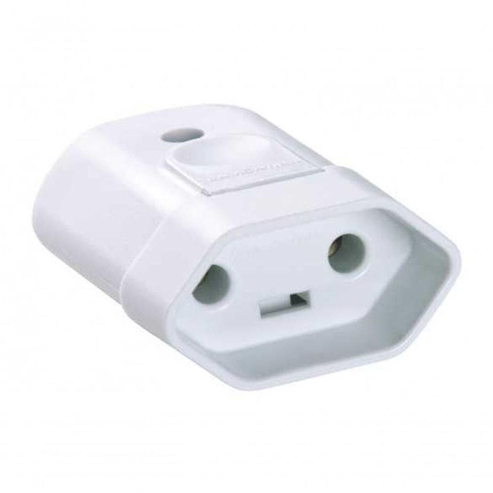 Plug 2p 20a Pad 180º Femea Branca Tramontina