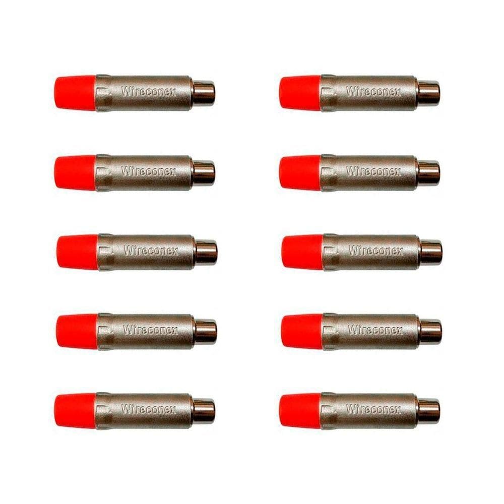 Kit Plug Rca Fêmea Nickel Plt Wc 1222 Fl Rd Ni (10un) Wireconex - Pç - 10