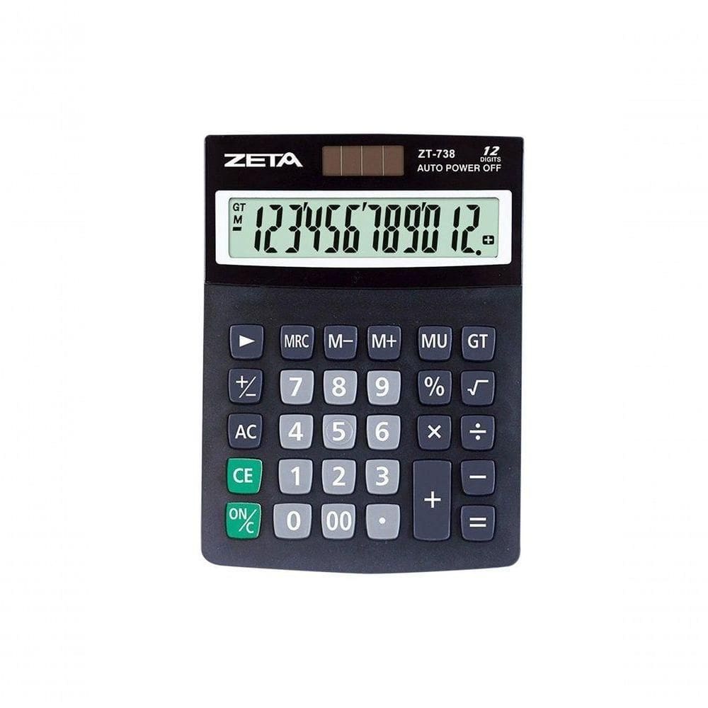 Calculadora De Mesa Zeta Zt318 12 Digitos Preta