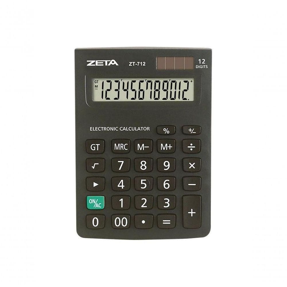 Calculadora De Mesa Zeta Zt712 12 Digitos Preto