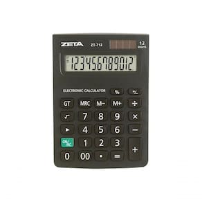 Calculadora De Mesa Zeta Zt712 12 Digitos Preto