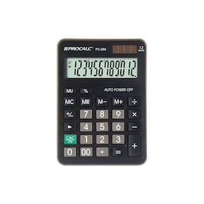 Calculadora De Mesa Procalc Pc286 12 Digitos Preta