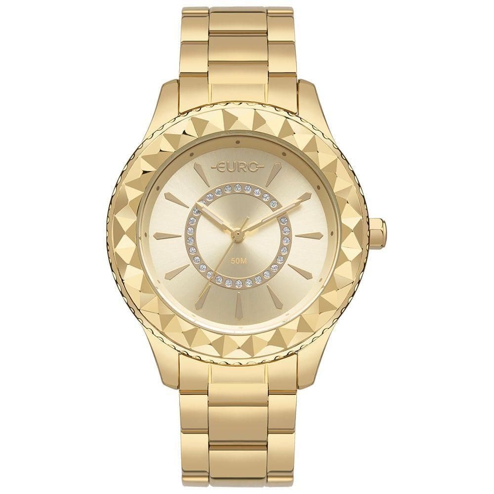 Relógio Euro Feminino Glitz Dourado - Eu2036yuu-4d
