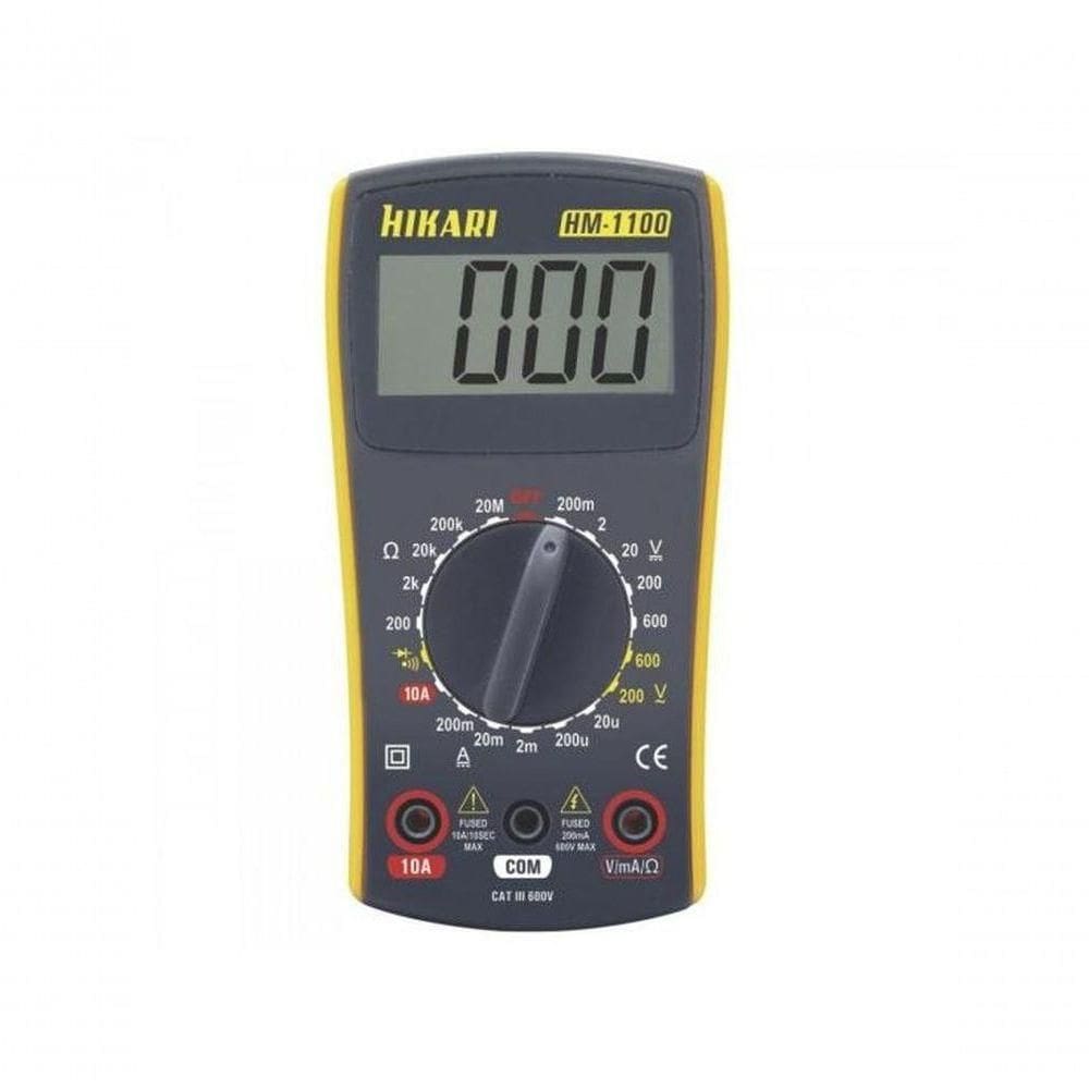 Multímetro Digital Hikari Hm1100 Amarelo-cinza