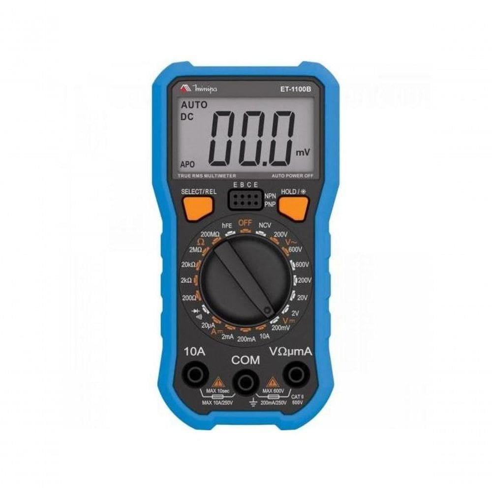 Multimetro Digital Minipa Et-1100b Azul-preto