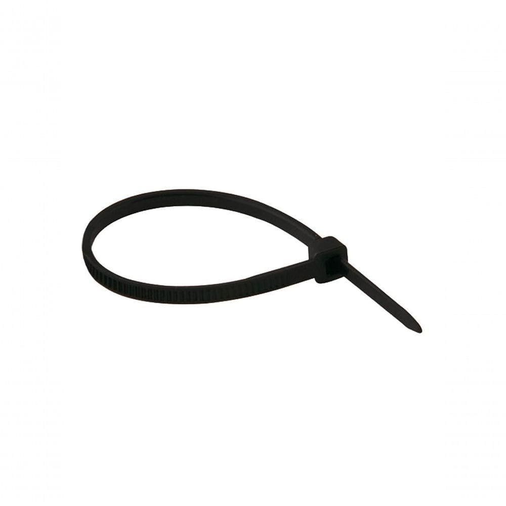 Abracadeira De Nylon 2,5x15cm 100 Unidades Preta