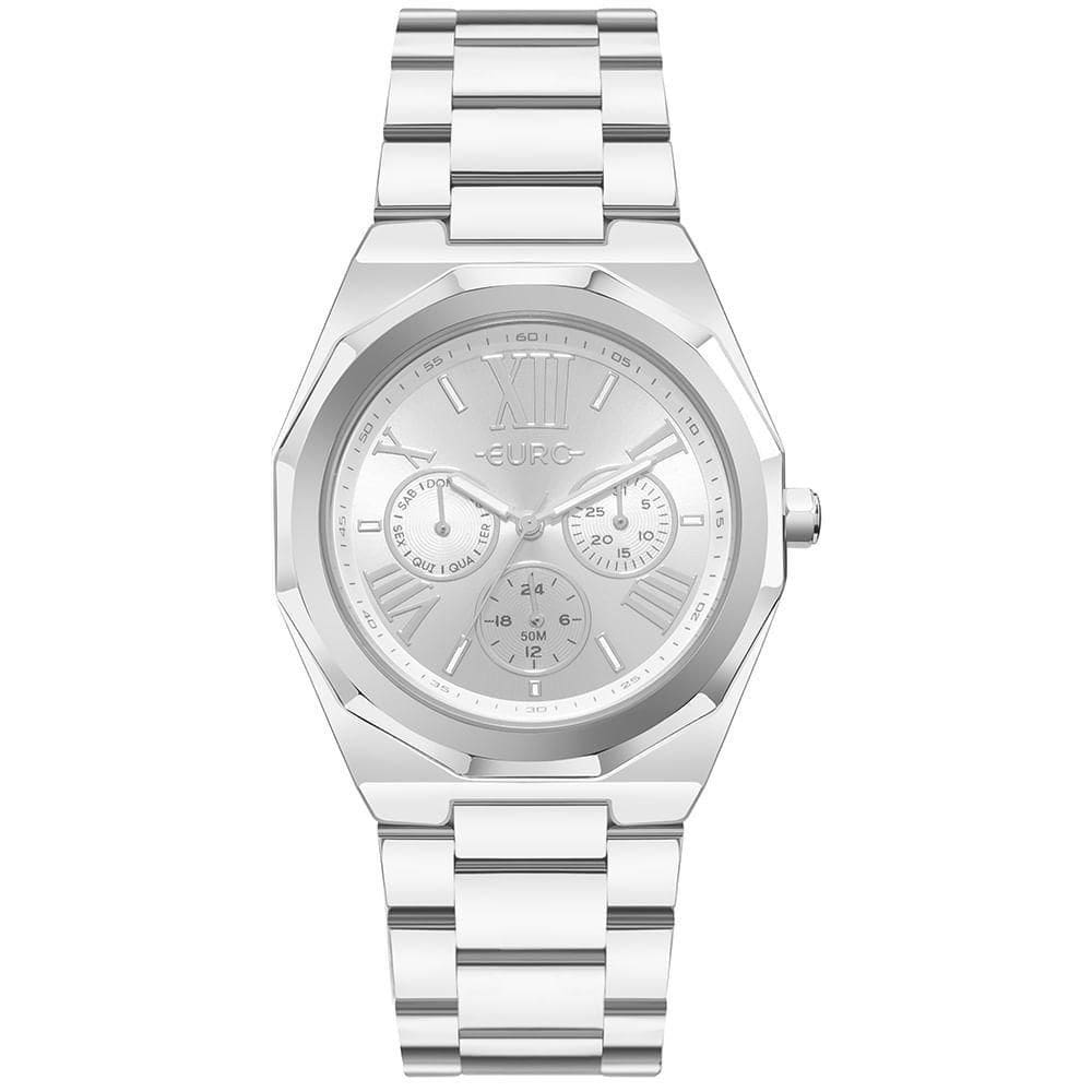 Relógio Euro Feminino Multiglow Prata - Eu6p29ajc-4k