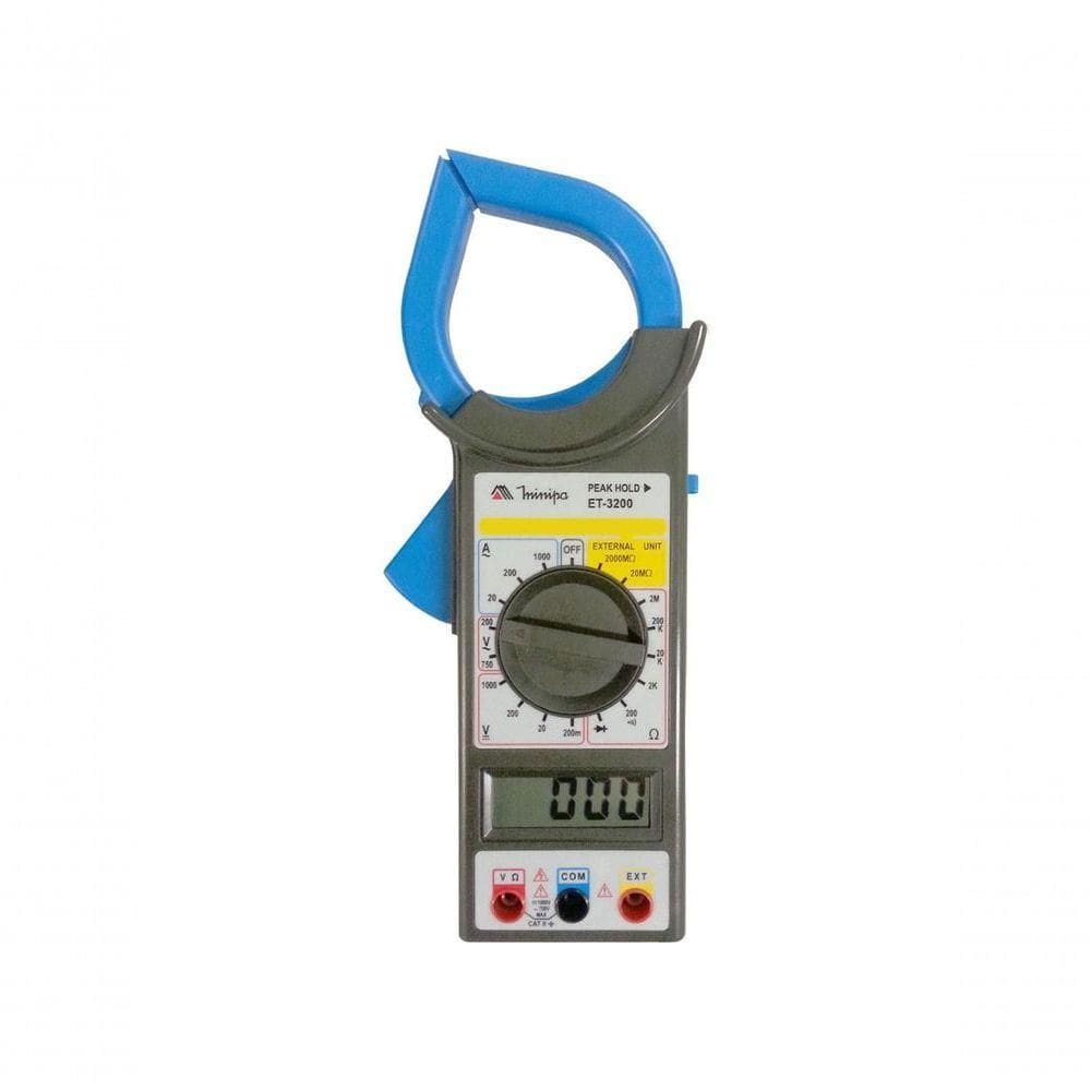 Alicate Amperimetro 1000a Ac Et-3200