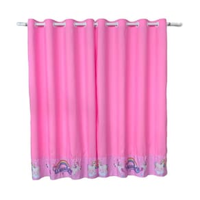 Cortina Unicórnio Quarto De Menina Rosa Princesa Infantil