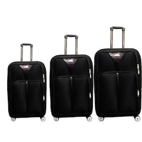 Kit Mala Viagem Expansivel 360º 4 Rodas Giratoria 3 Peças