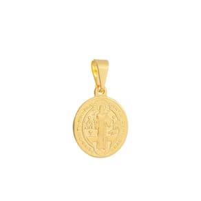 Pingente Dourado Medalha De São Jorge