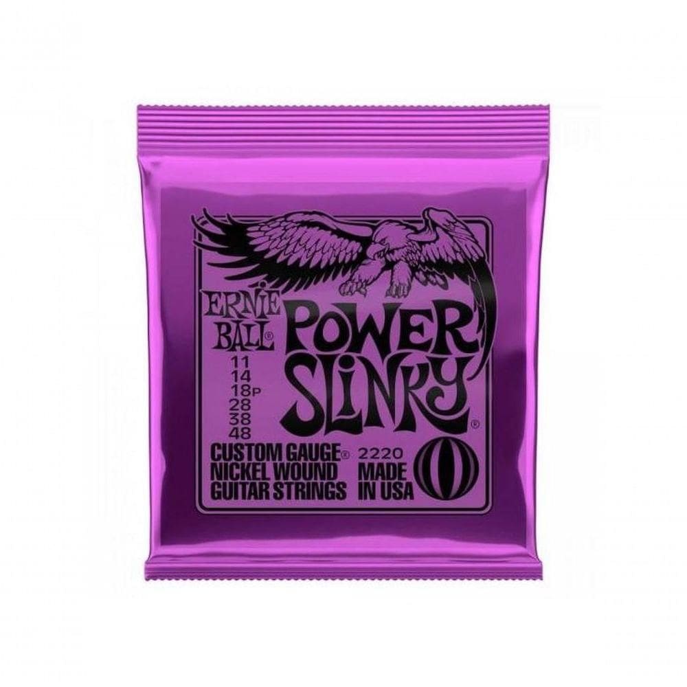Encordoamento Para Guitarra 0.11 Niquel Power Slinky 2220 Ernie Ball