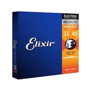 Encordoamento Para Guitarra .011 Medium Nanoweb 12102 Elixir
