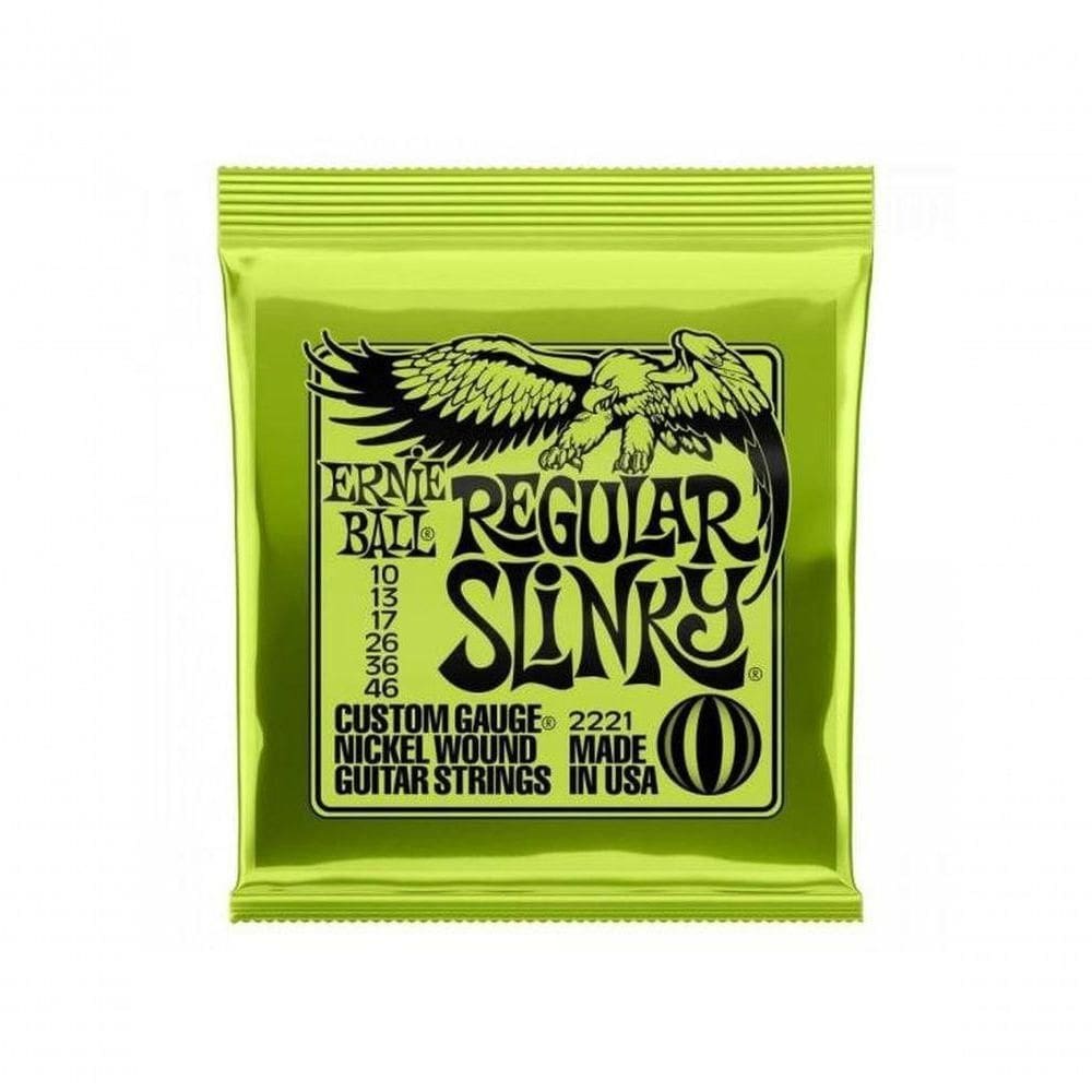 Encordoamento Para Guitarra 0.10 Niquel Regular Slinky 2221 Ernie Ball