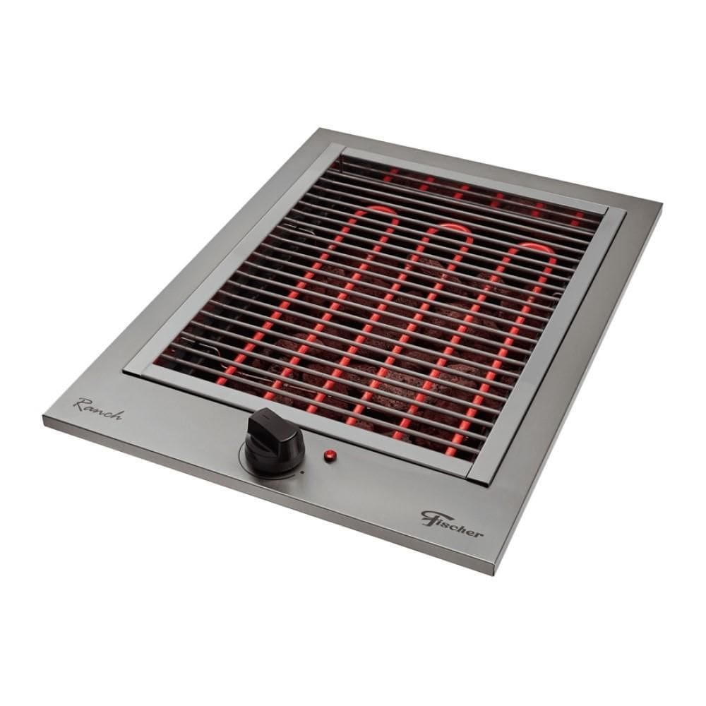 Churrasqueira Cooktop Com Pedra Vulcânica Inox Fischer 220V