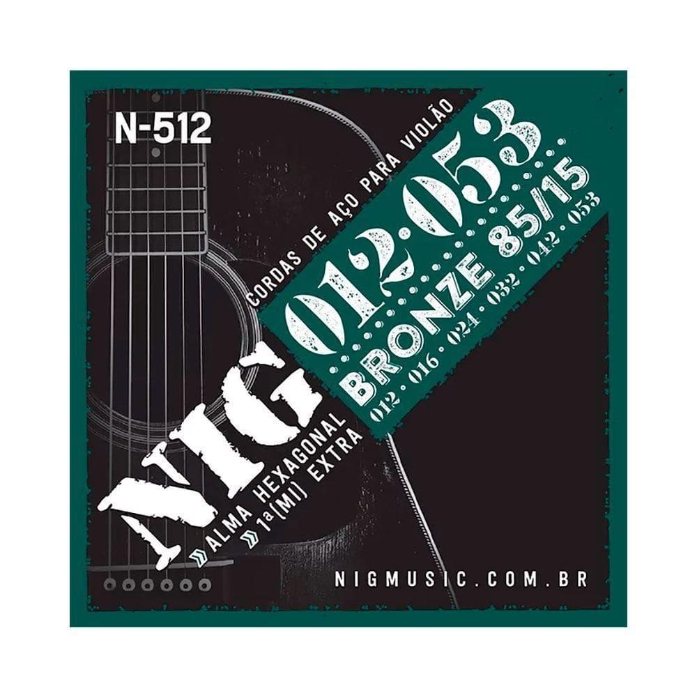 Encordoamento P/ Violão Aço Nig Bronze N-512 12/53 - Ec0526