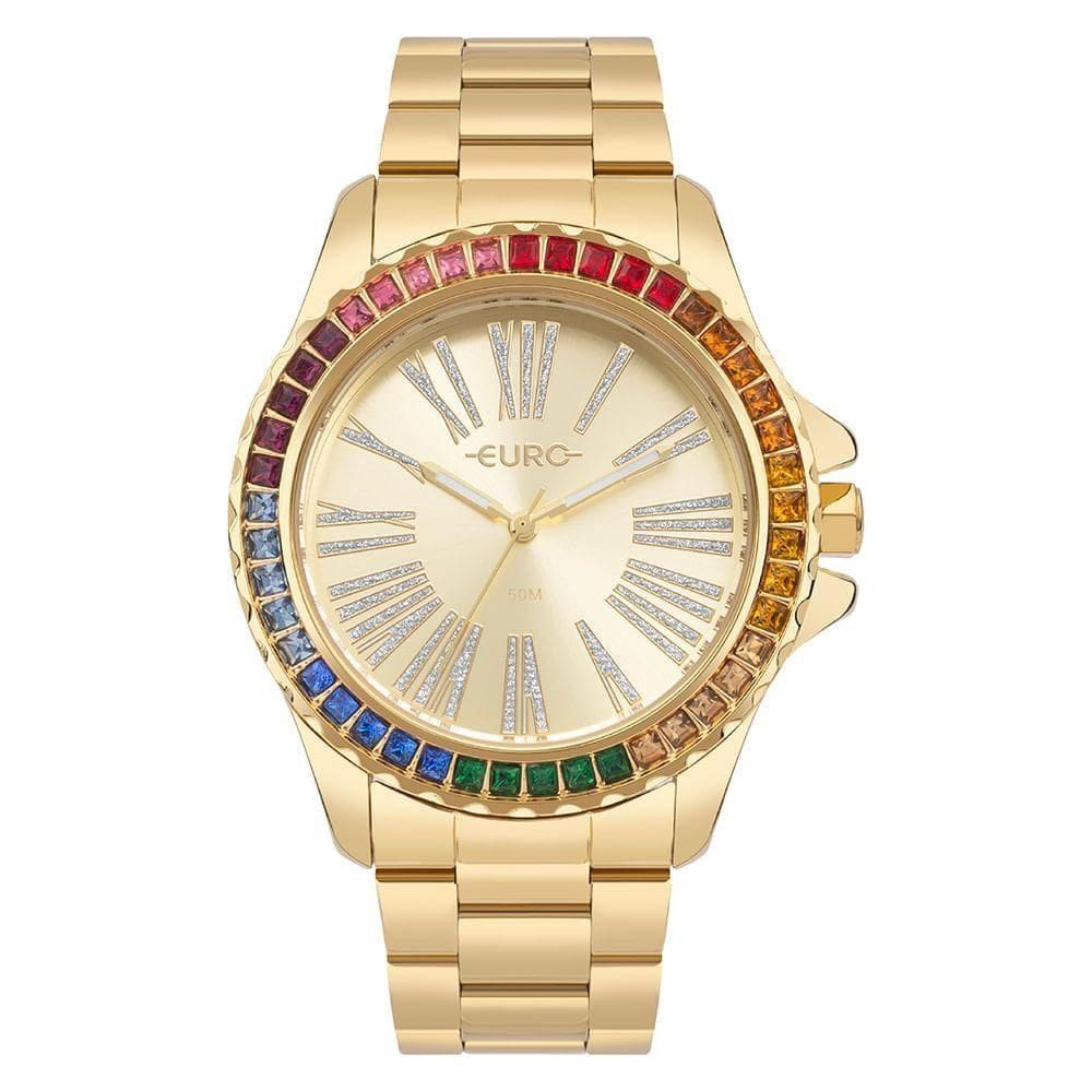 Relógio Euro Feminino Stones Dourado - Eu2036yul-4h Eu2036yul-4h