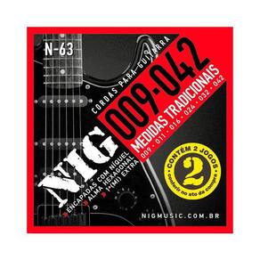 Encordoamento Nig Duplo 2n63 P/ Guitarra 9/42 - Ec0384