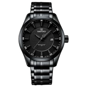 Relógio De Pulso Masculino Data Automática De Aço Inoxidável Esportivo Impermeavel Preto