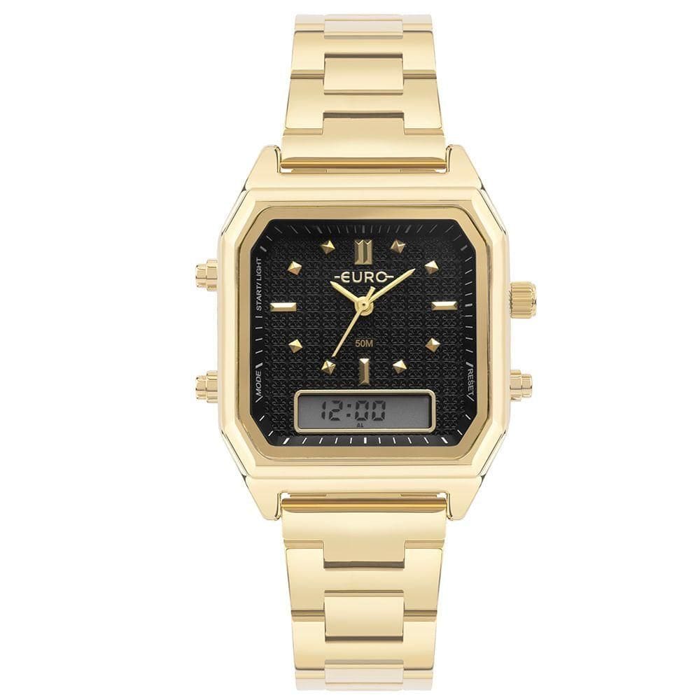 Relógio Euro Feminino Fashion Fit Sporty Dourado - Eubj3718aa-4p Eubj3718aa-4p