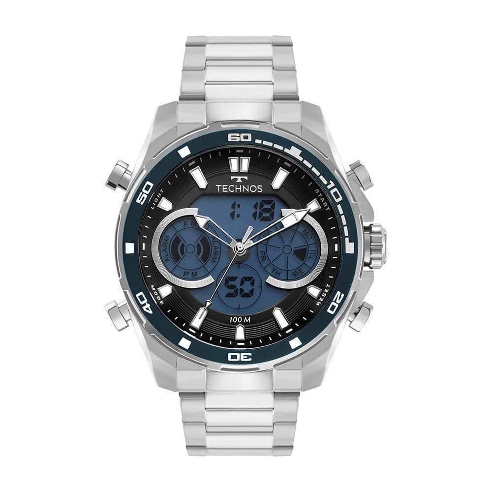 Relógio Technos Masculino Digitech Prata - Bj3530af-1a Bj3530af-1a