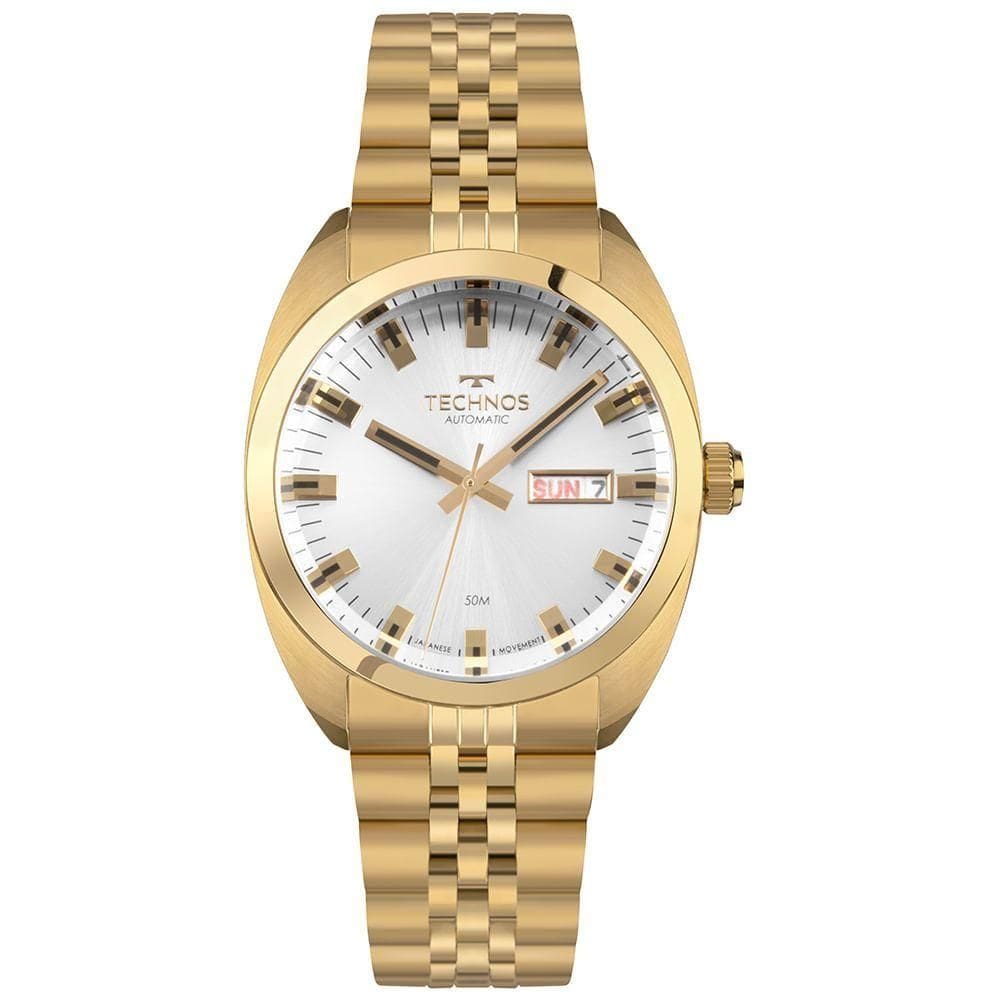 Relógio Technos Masculino Automatico Dourado - 8205on-1k 8205on-1k