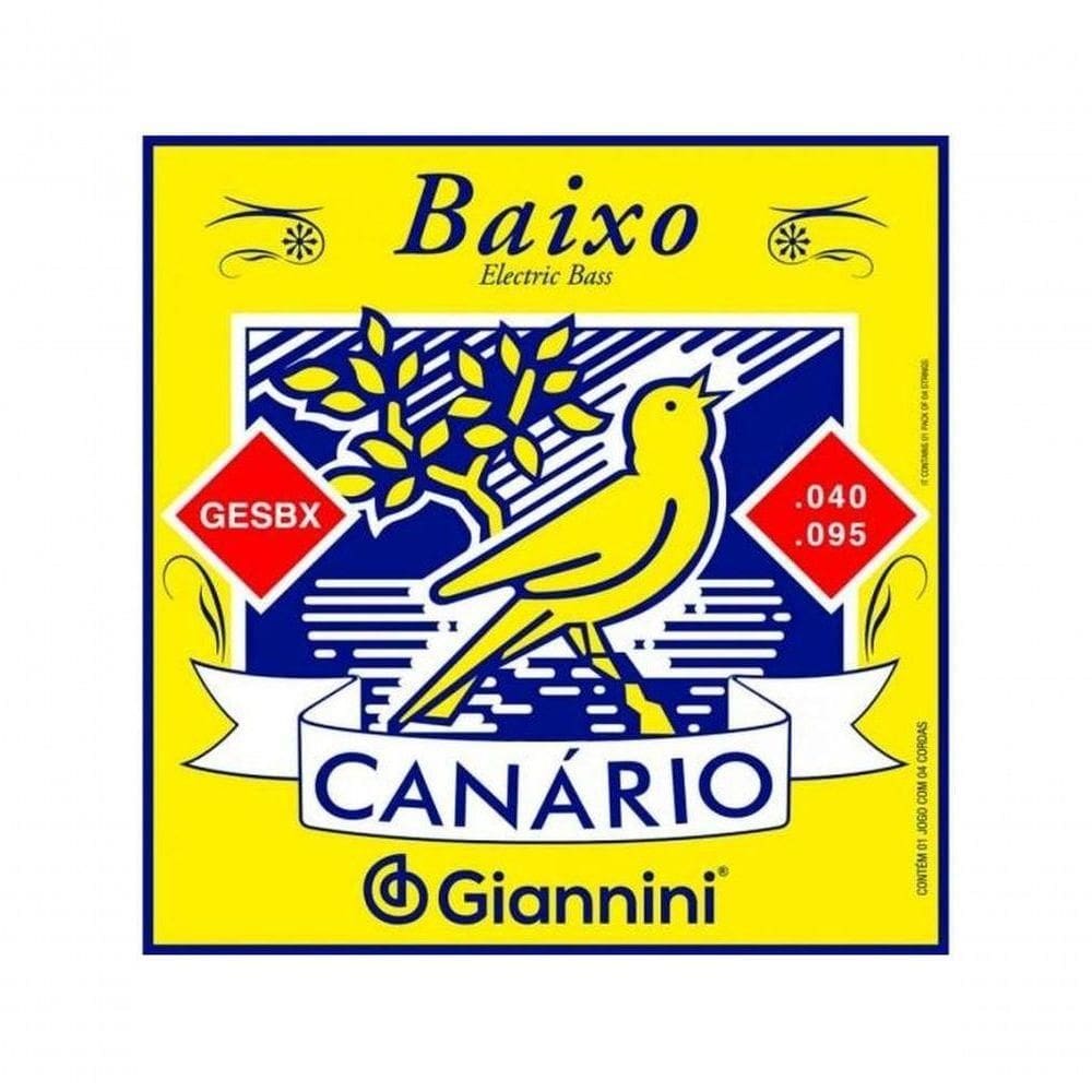 Encordoamento Para Contrabaixo 4 Cordas .040 Giannini Gesbx G