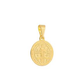 Pingente Dourado Medalha De São Jorge