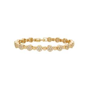 Pulseira Dourada De Circulos Com Zircônia