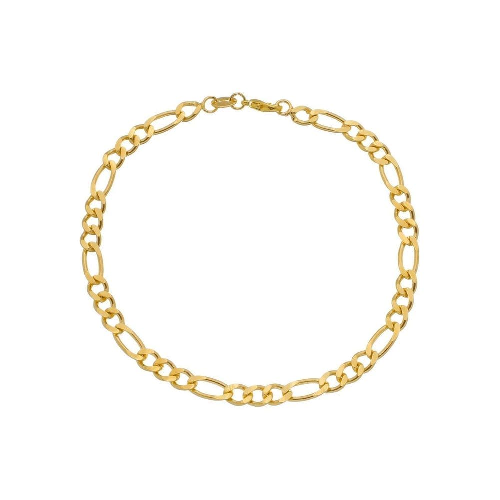 Pulseira Dourada Masculina Elo 3 Por 1 - 5Mm
