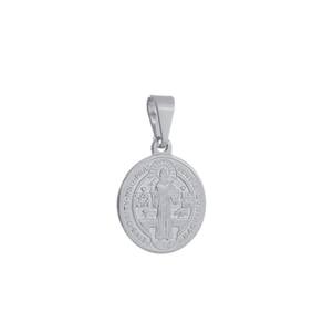 Pingente Prateado Medalha De São Jorge