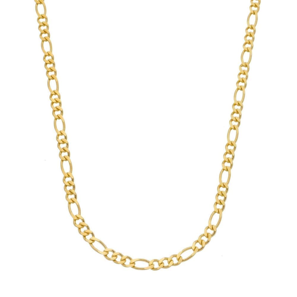 Corrente Dourada Masculina Elo 3 Por 1 - 4Mm