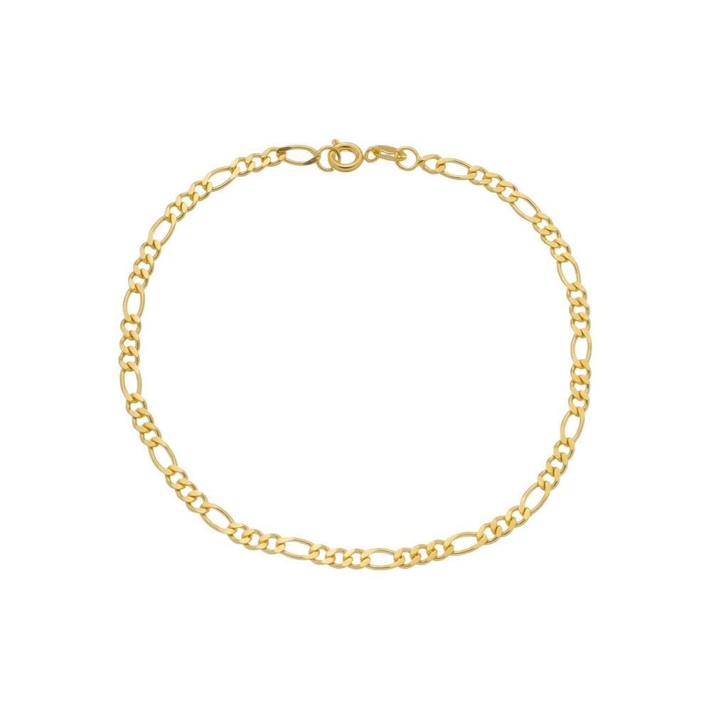 Pulseira Dourada Masculina Elo 3 Por 1 - 4Mm
