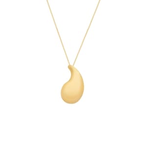 Colar Dourado De Gota Curvada