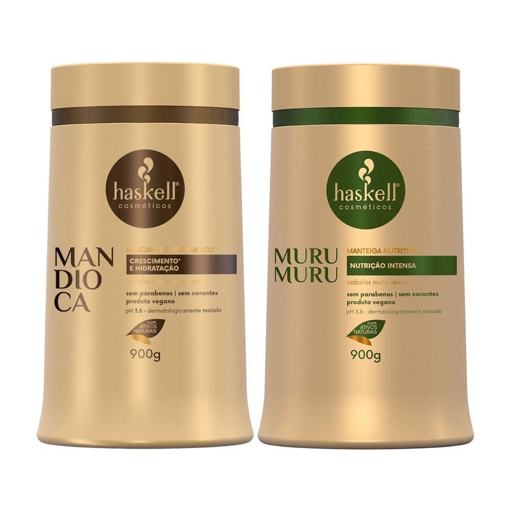 Kit Máscaras Mandioca E Murumuru 900Gr Haskell