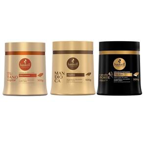 Kit Máscaras Cavalo Forte Tutano Mandioca 500Gr Haskell