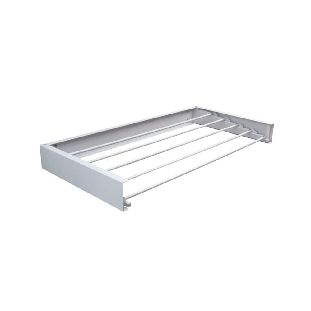 Varal Mágico Retrátil Oculto 6 Varetas 104cm Parede Branco - KAZALINDA