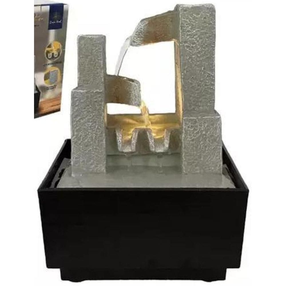 Fonte De Água Decorativa 4 Quedas Led De Mesa Chão Bivolt