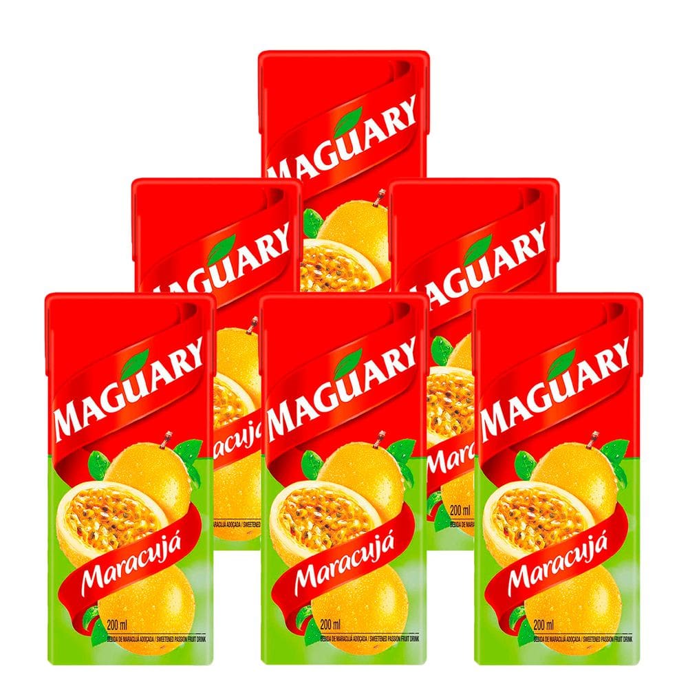 Suco Maguary de Maracujá Caixa 200ml 6 Unidades