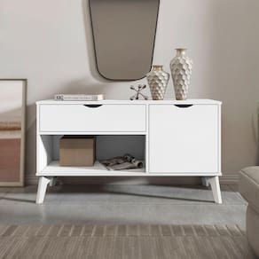 Aparador Com Porta E Gaveta Para Organização London Branco