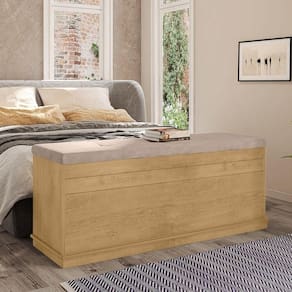 Baú Para Quarto Casal Genova Cinamomo Pena