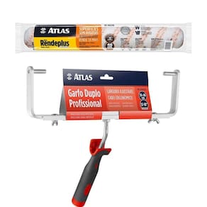 Rolo De Pintura 46Cm Com Garfo Duplo Atlas Profissional