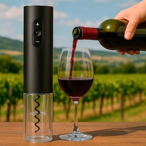 Abridor De Vinho Elétrico Com Abridor E Cortador