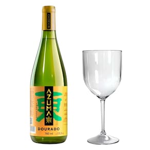 Saquê Azuma Dourado Sake Seco 740ml + Taça