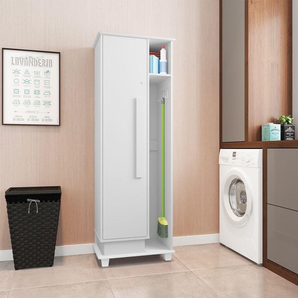 Multiuso Premium Para Lavanderia 1 Porta Caribe Branco