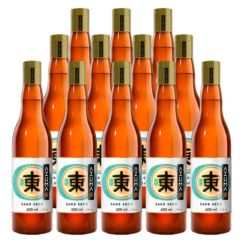 Saquê Azuma Comum Sake Seco 600ml 12 Unidades