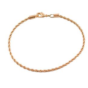 Pulseira Masculina Cordão Baiano Fino Folheado A Ouro