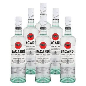 Rum Cubano Bacardi Carta Blanca 700ml 6 Unidades