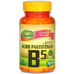 Vitamina b5 acido pantotenico 60 capsulas 500mg - unilife