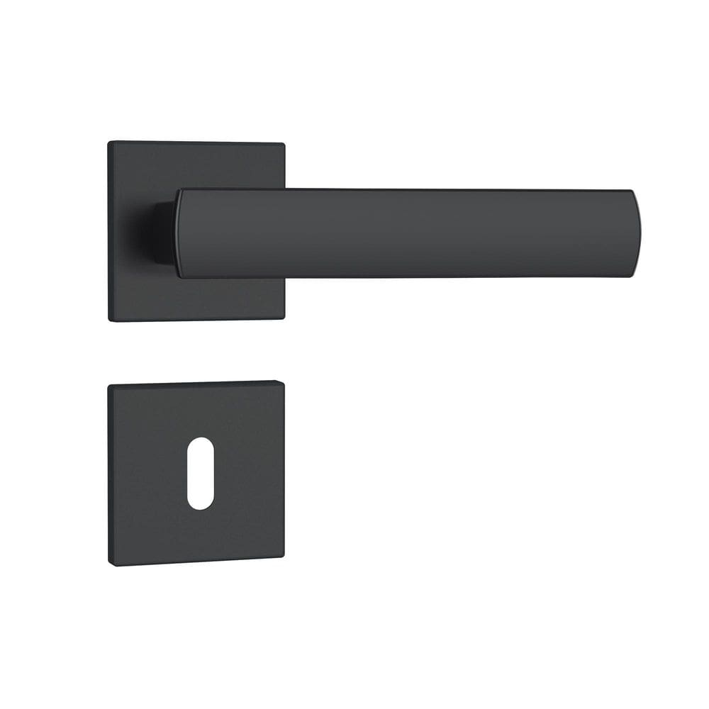 Fechadura Stam Porta Interna 813/35 Preto Roseta Aço Inox